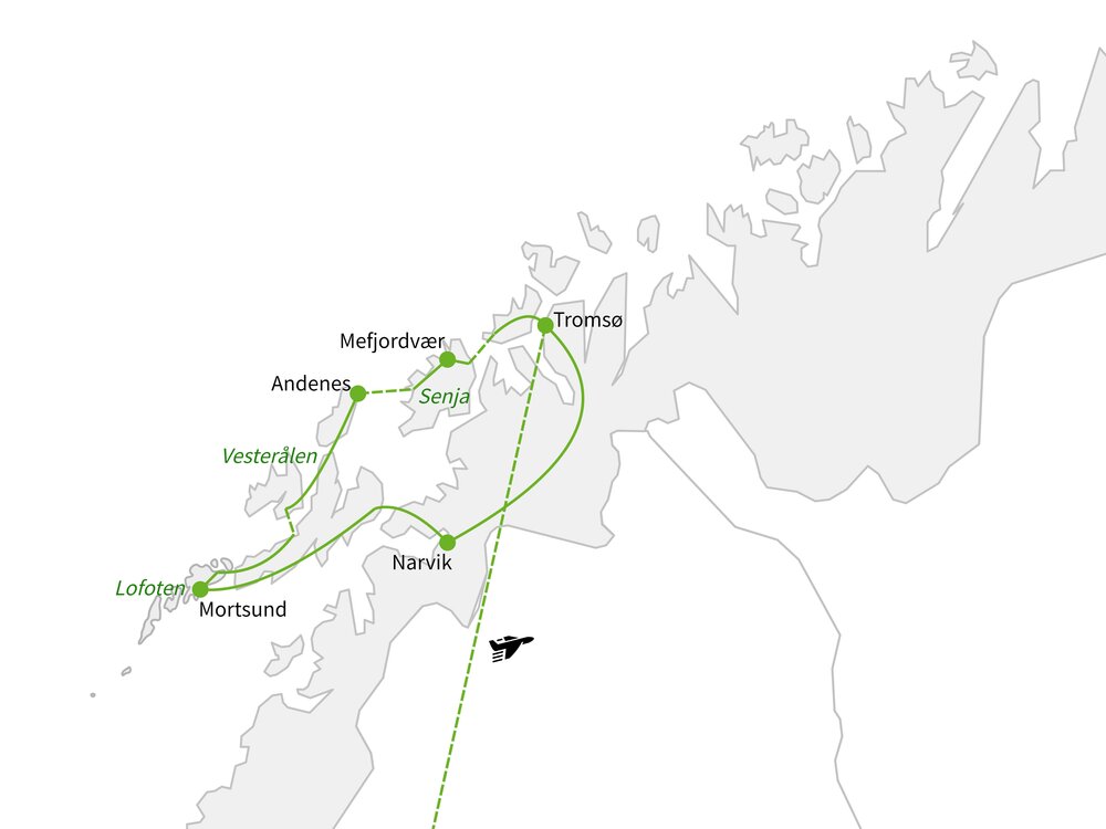 Routekaart van Het fascinerende noorden