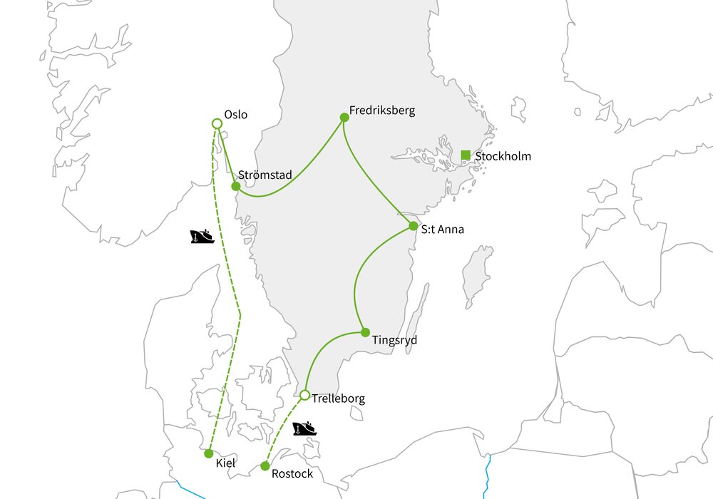 Routekaart van Zweden met kinderen