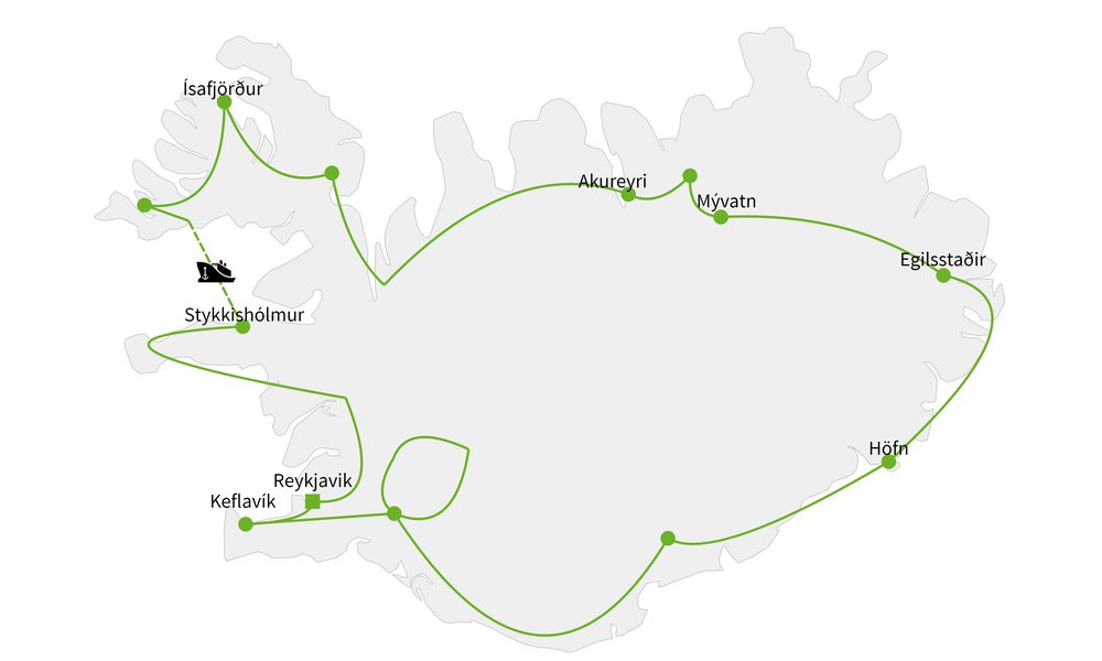 Routekaart van IJsland Compleet