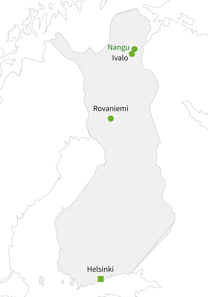 Routekaart van Shortbreak Nangu