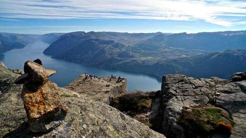 Preikestolen aan Lysefjord, Noorwegen