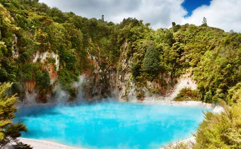 Inferno Crater Lake in Waimangu Volcanic Valley