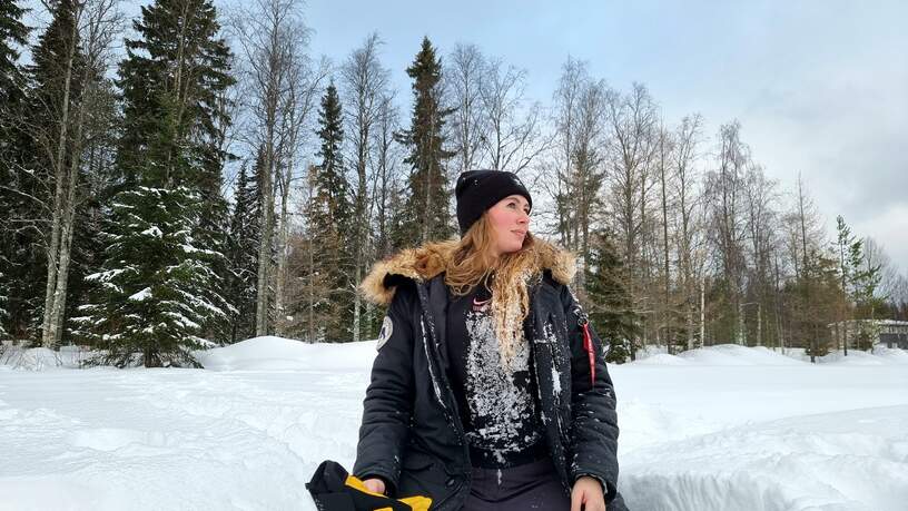 Askja-reiziger Monica in Fins Lapland
