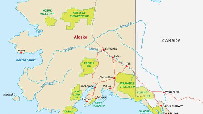 Kaart van Alaska
