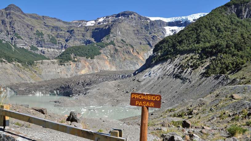 De uitgedoofde vulkaan Cerro Tronador