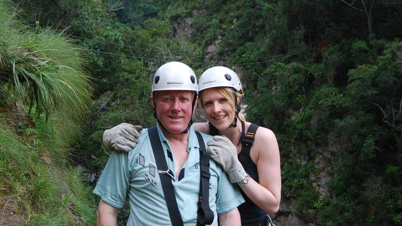 Genieten tijdens de canopy tour