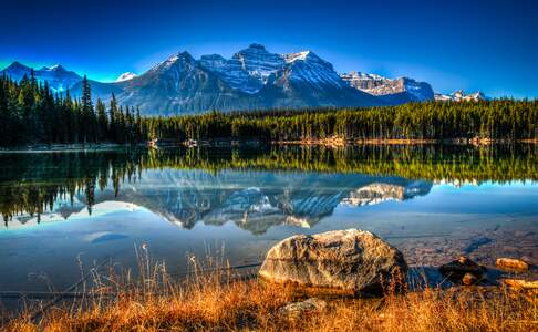 Herbert Lake langs Icefields Parkway, Banff National Park