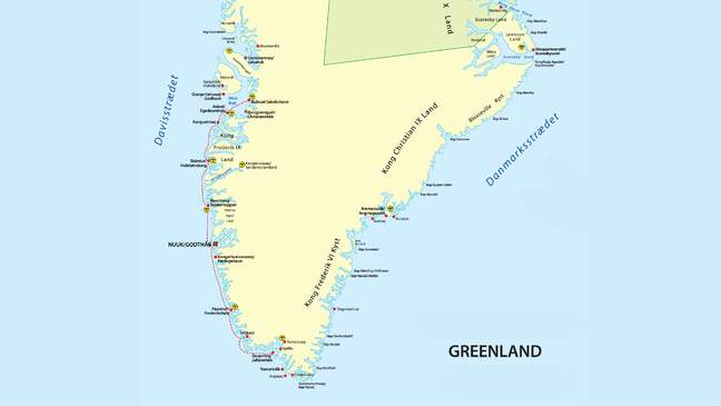 Kaart van Groenland