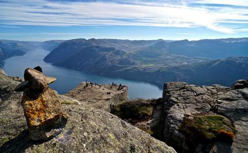 Preikestolen aan Lysefjord, Noorwegen