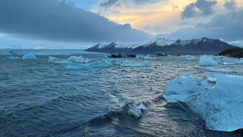 Jökulsárlón ijsbergenmeer, november